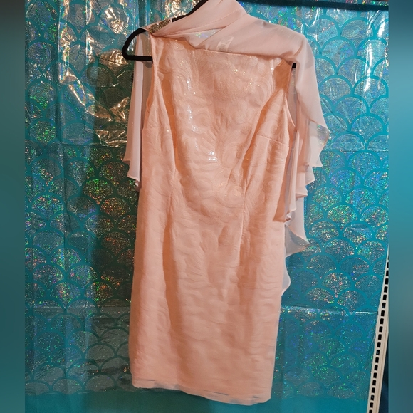 Studio One Sequin Dress with attached shawl - Picture 4 of 4